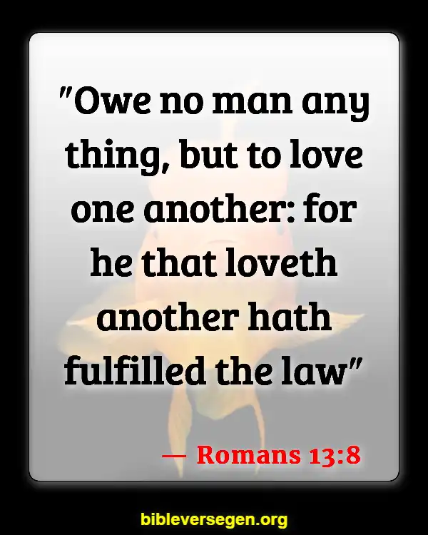 Bible Verses About Golden Rule (Romans 13:8)