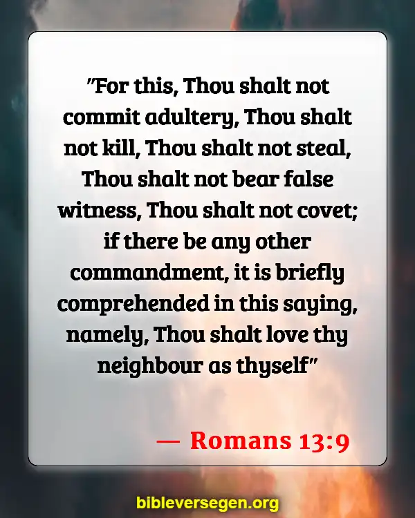 Bible Verses About The Ten Commandments (Romans 13:9)