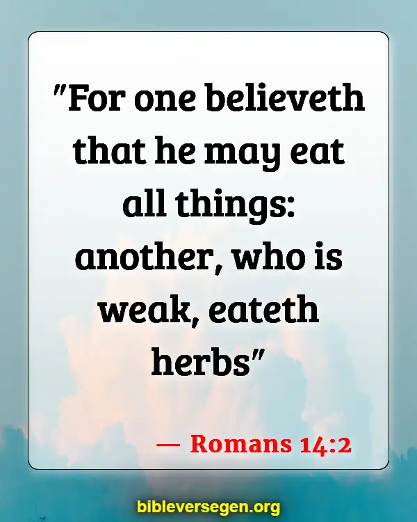Bible Verses About Praying Over Food (Romans 14:2)