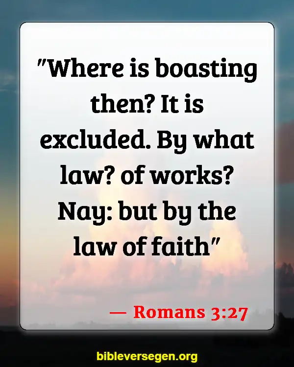 Bible Verses About Bragging (Romans 3:27)