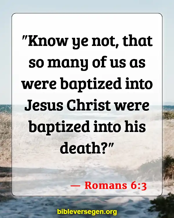 Bible Verses About Baptism Of Babies (Romans 6:3)