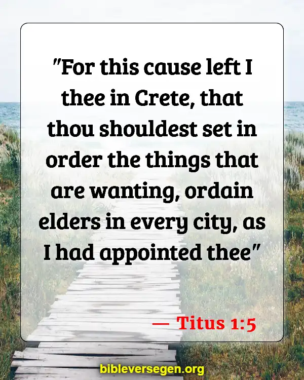 Bible Verses About Becoming A Minister (Titus 1:5)