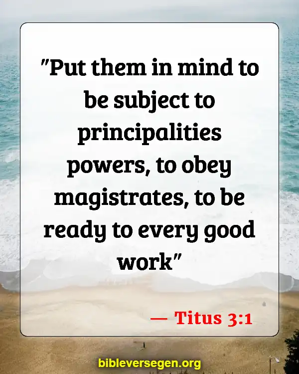 Bible Verses About Giving Authority (Titus 3:1)